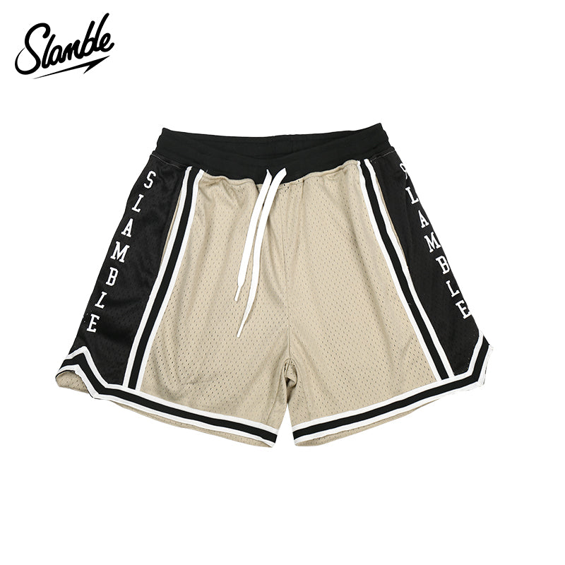 SLAMBLE Color-Block Quick-Dry Basketball Shorts