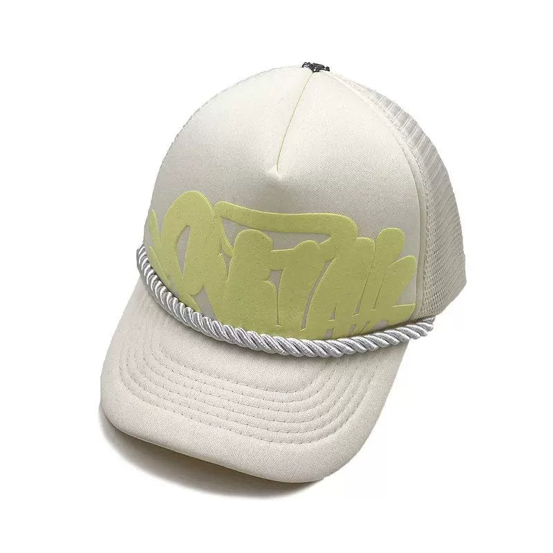 Cross Border Letter Printing Mesh Peak Cap