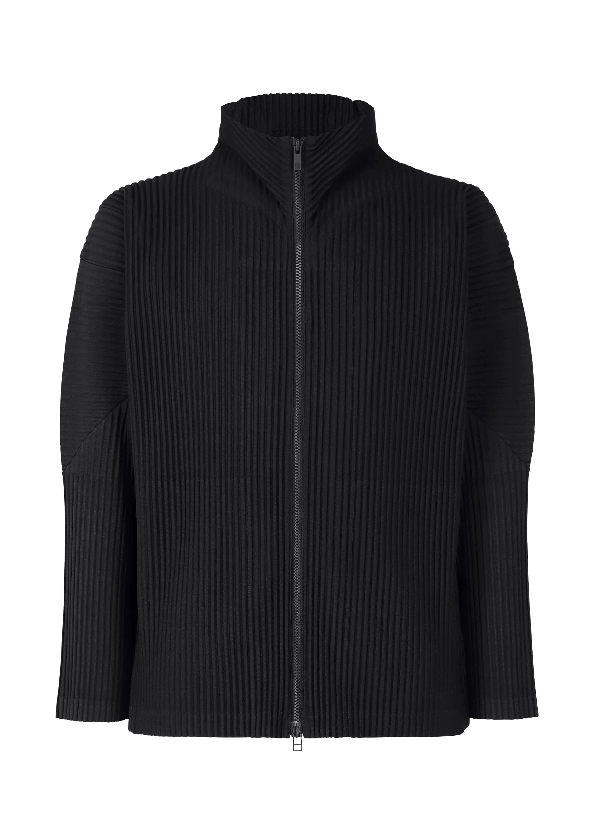 IMAGISM Japanese Non Miyake Pleated Zipper Stand Collar Jacket HP55JL140