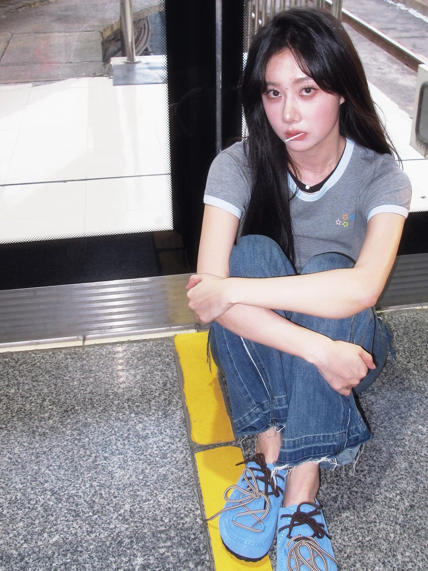 INTAO Xu Yiyang Blue Design Birkenstock Slippers