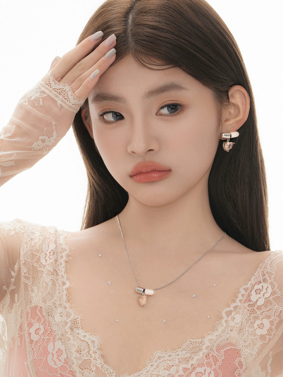 BULUBULU Pink Healing Capsule Love Earrings