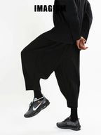 IMAGISM Japanese Pleated Harem Lantern Nine Point Pants JF151