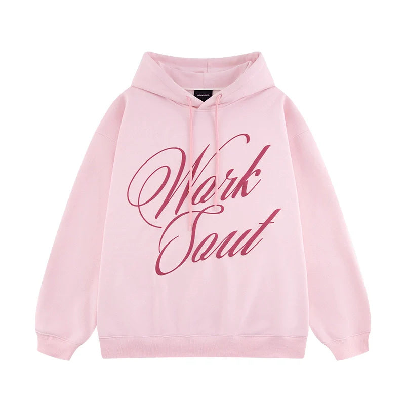 NICEBAD Flower LOGO Printed Hooded Sweater