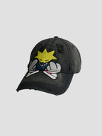 Fleamarket Cartoon Embroidery Wash Cotton Baseball Cap