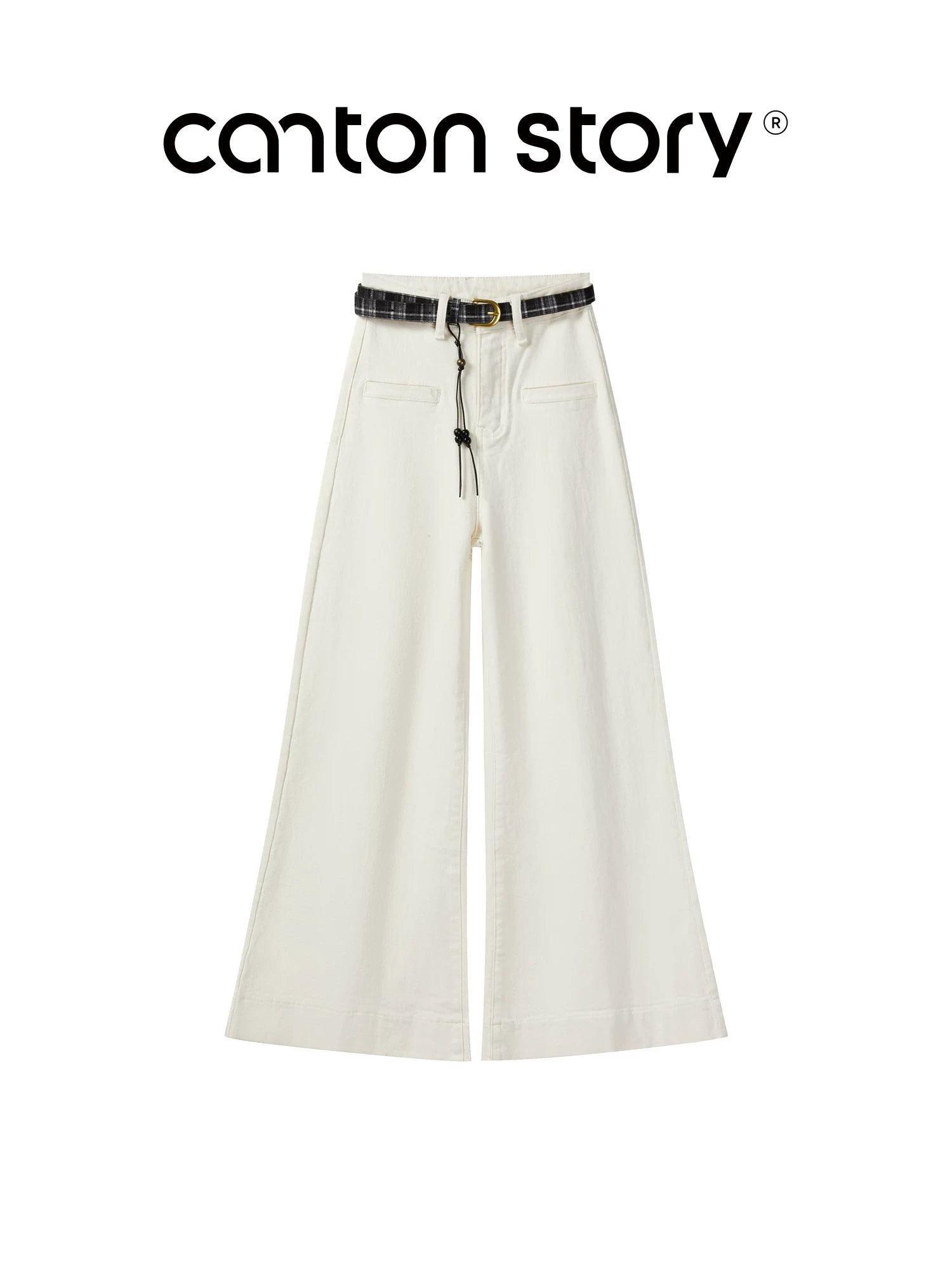 cantonstory Korean Retro Bootleg Jeans