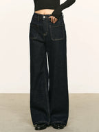 Anna Aneae Mid-rise Straight Jeans