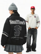 STK SmallTownKid Racing Badge Spliced Cotton Jacket