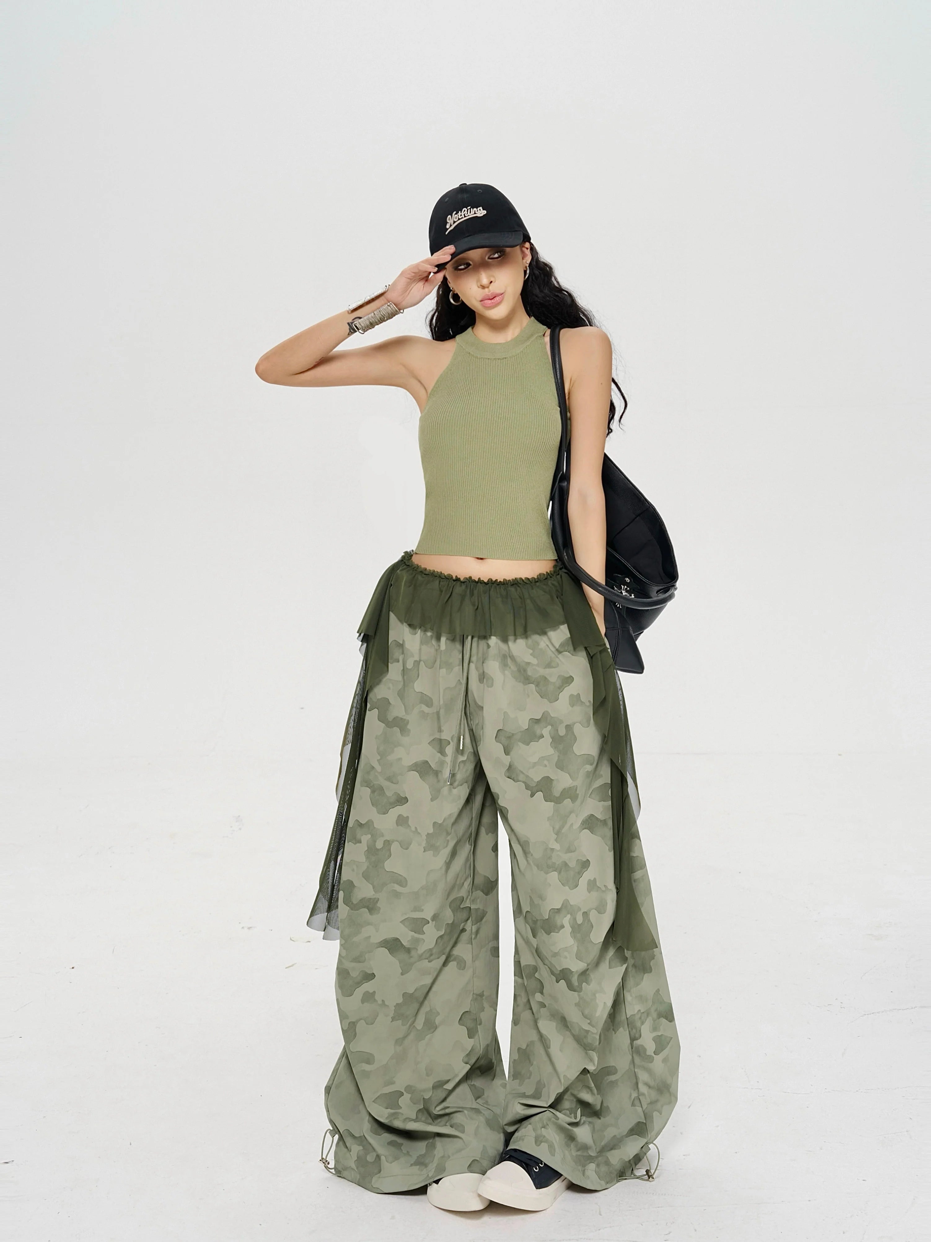 Zero Camouflage Loose and Thin Low-rise Pants