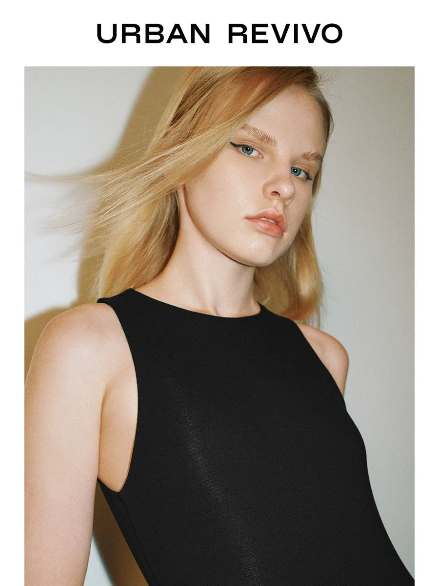 URBAN REVIVO Commuter Slim Skinny Sleeveless Dress