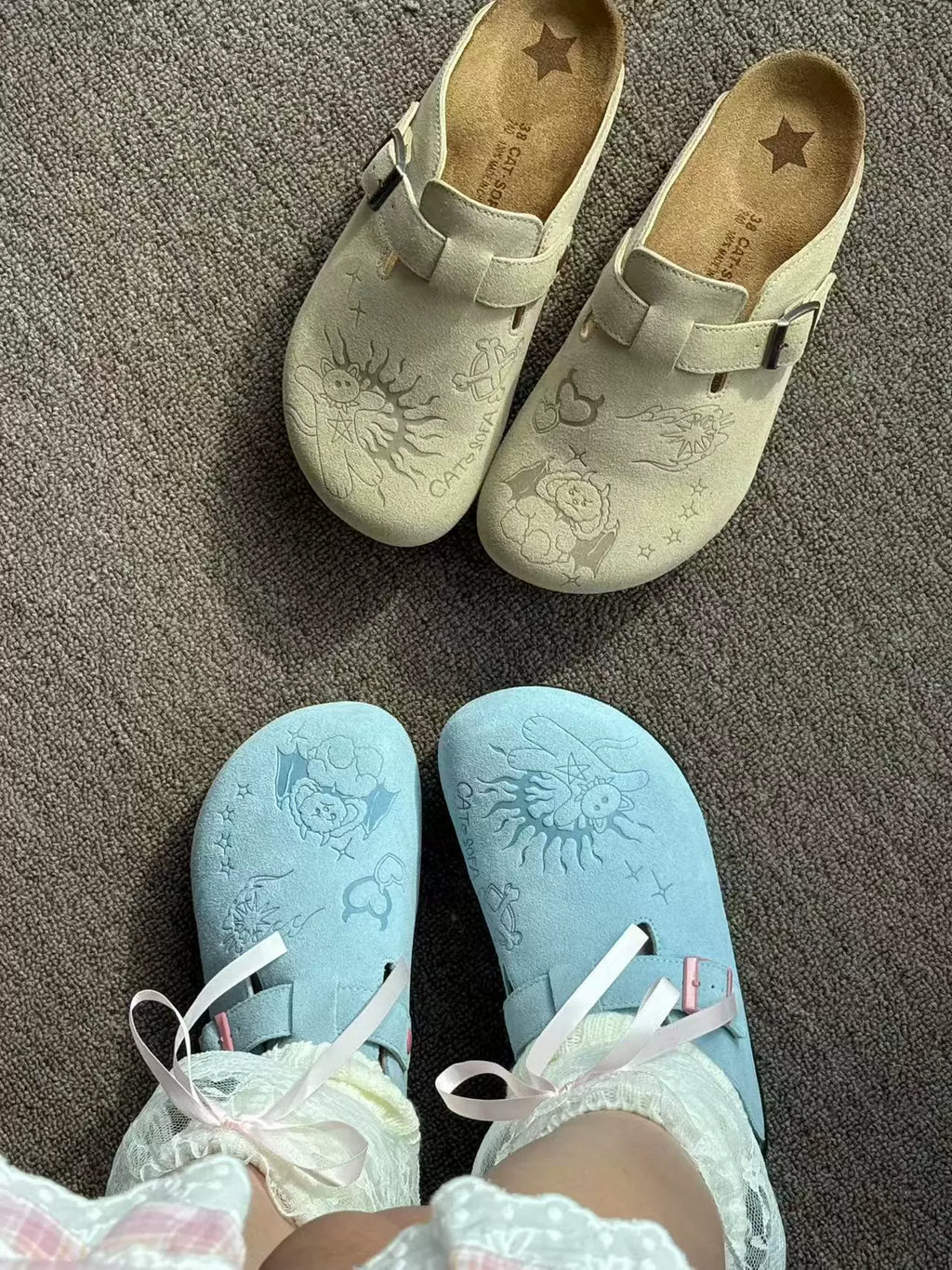 Cat & Sofa Demon Birkenstock Baotou Half Slippers