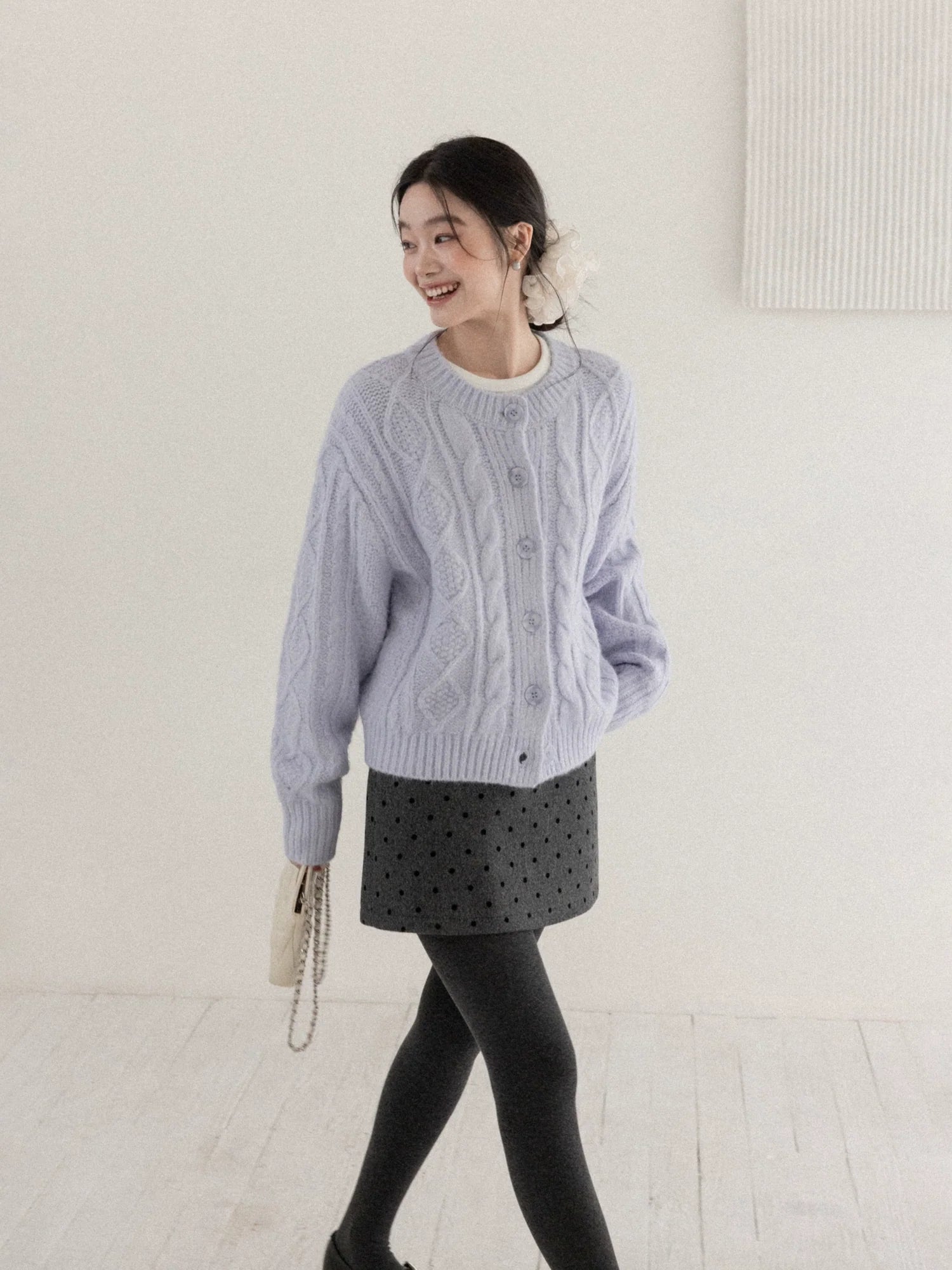 Cantonstory Sweet Fragrant Thickened Loose Knitted Sweater