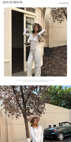 Audwyn Striped Casual Loose Straight Wide Leg Pants