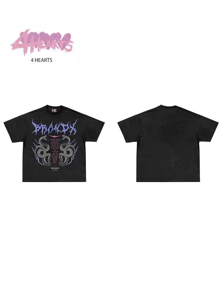 28blocks American Retro Loose Summer T-Shirt