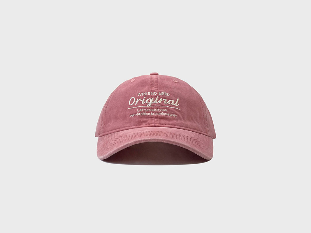 SONDER SHOP Washed Old Letter Baseball Cap