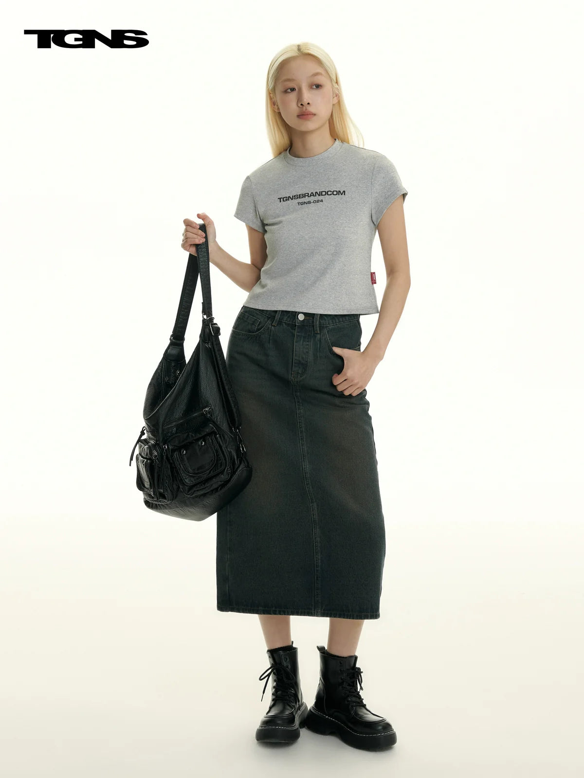 TGNS Front Shoulder Retro Slim Tee