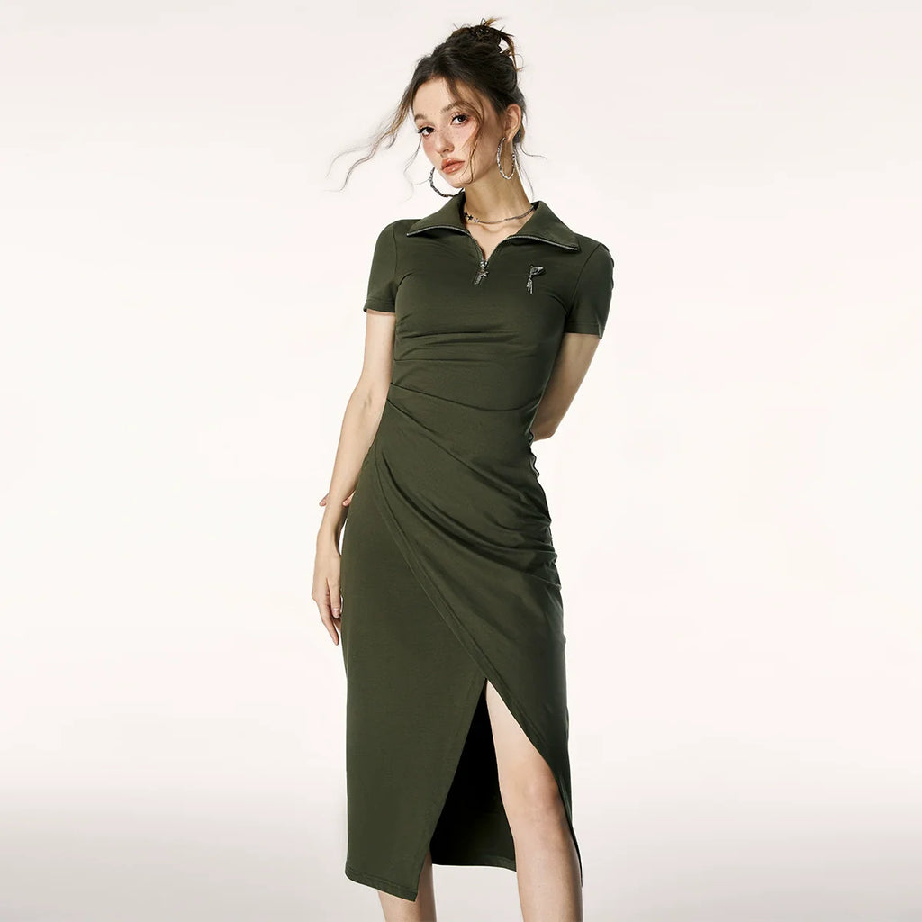 Imone Pumped Lapel Temperament Dress