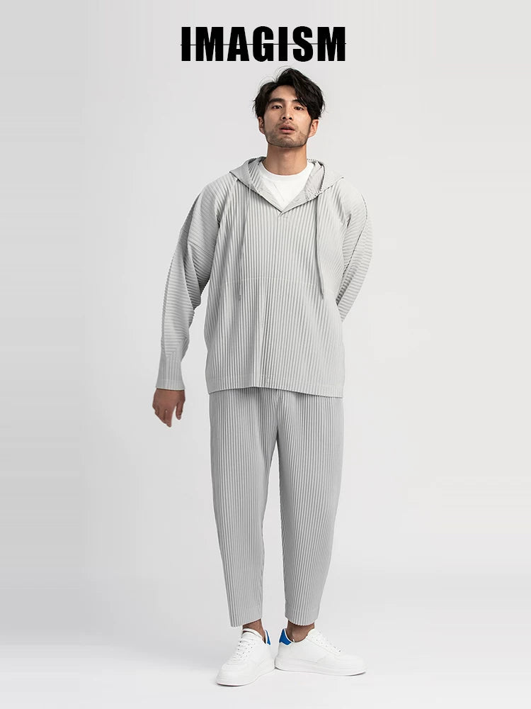 IMAGISM Japanese Non Miyake JF149 Pleated Thin Drapey Nine Point Pants