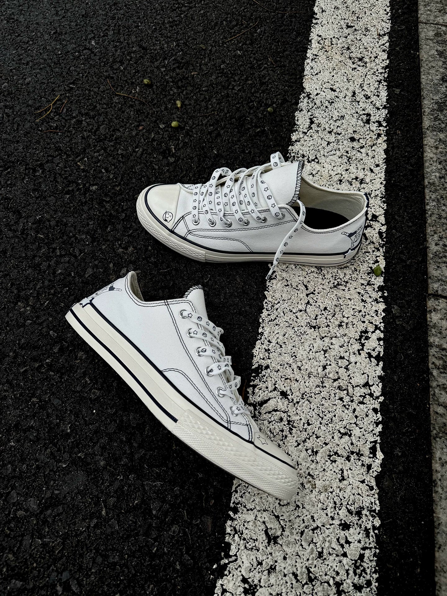 Noritake Co-Branded Hand-Painted Star Canvas Sneakers