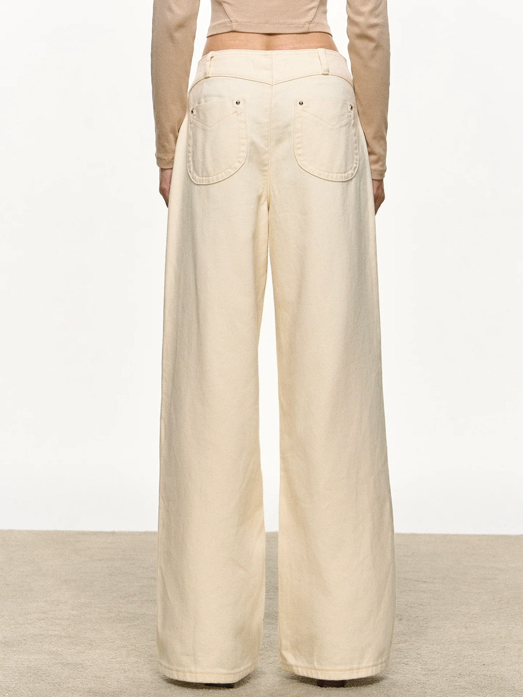 Anna Aneae Straight Casual Wide-leg Jeans