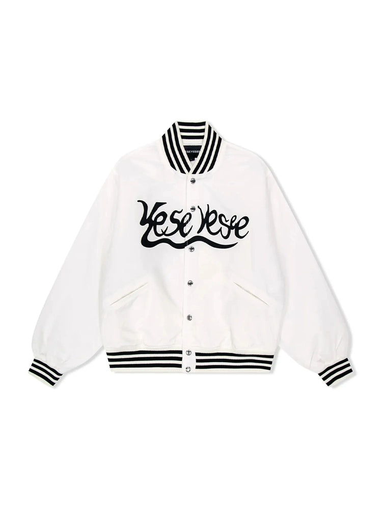 I4P STUDIO YESEYESEE C-Logo Embroidered Sports Jacket Cardigan