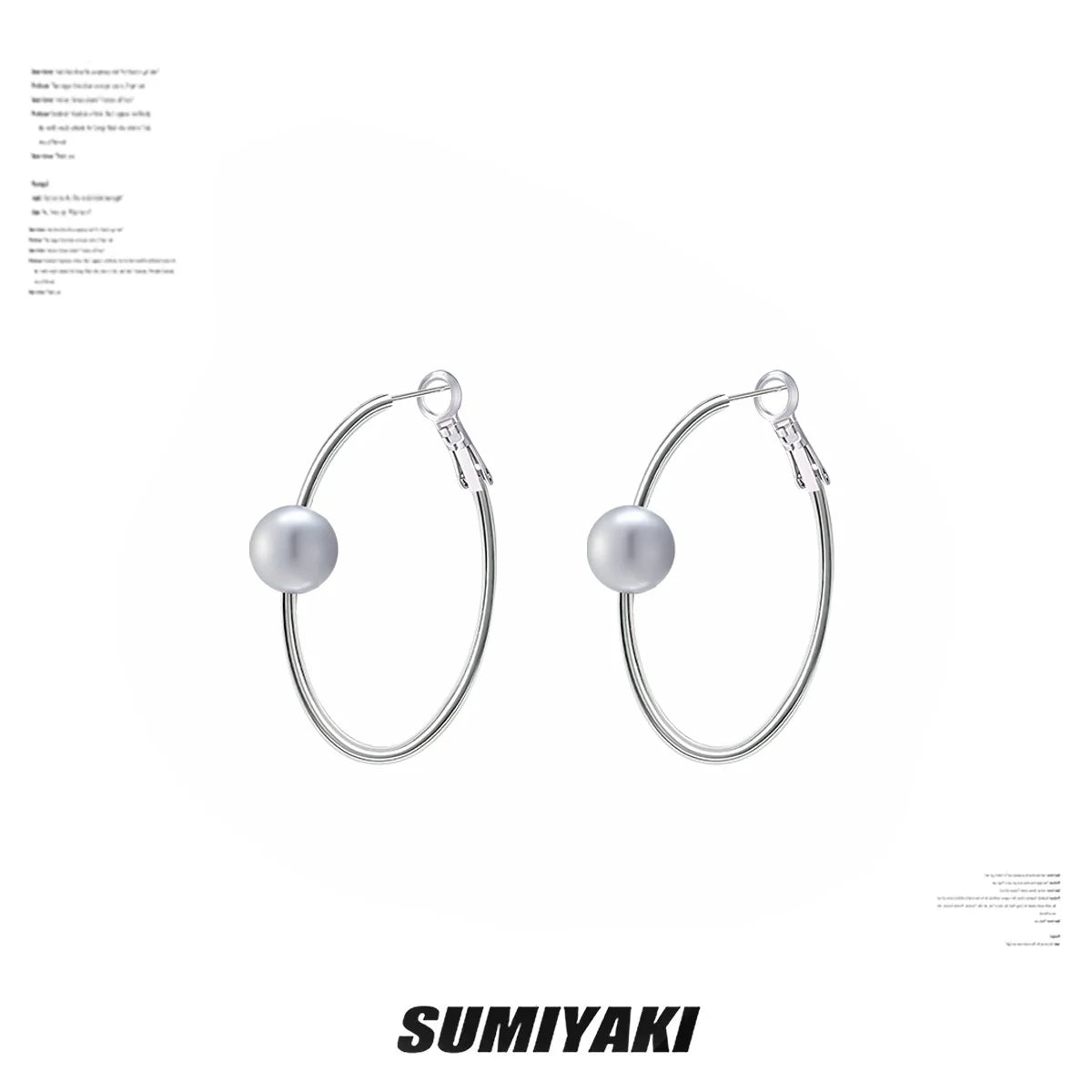 SUMIYAKI Pearl Babes Wind Big Circle Earrings