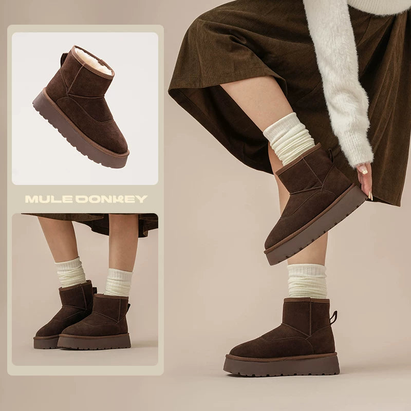 Donkey Anti Ski Velvet Mid Calf Boots