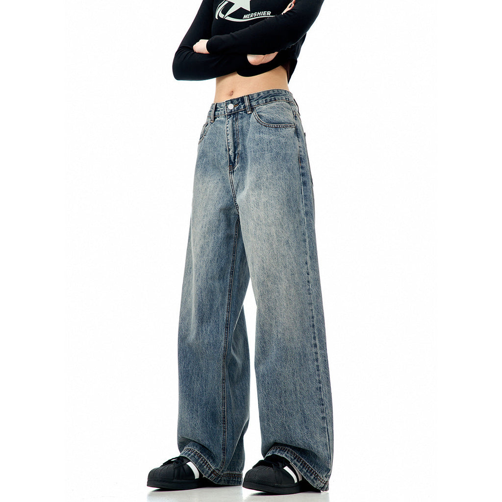 11KN Retro Straight Loose Versatile Jeans