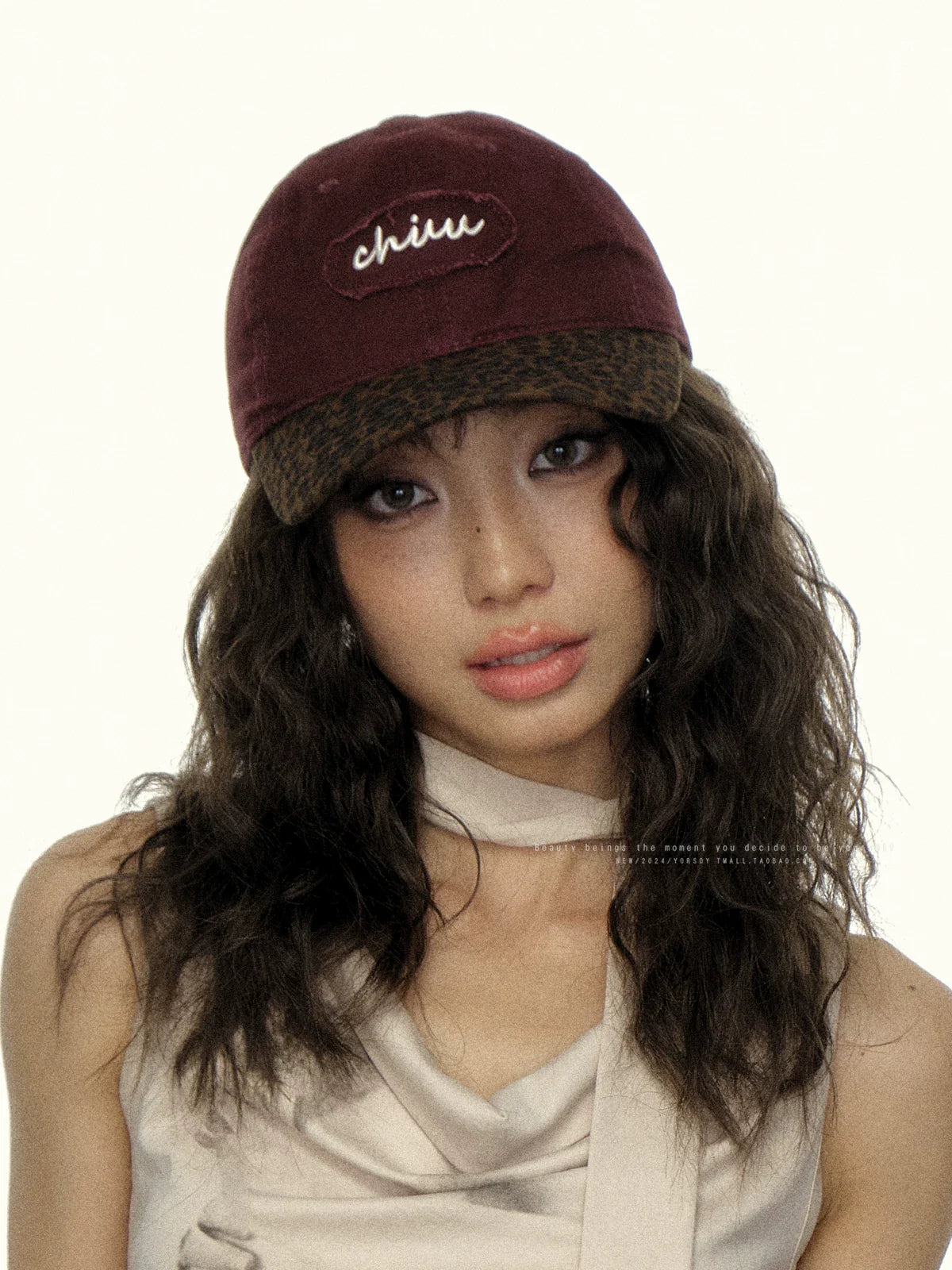 YORSOY Leopard Print Color Matching Fashionable Cap