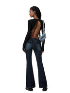 ABMY® Fatal Waist V-Cut Flared Jeans