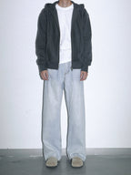 PLUS NO LOGO Casual Simple Zipper Hoodie Sweater