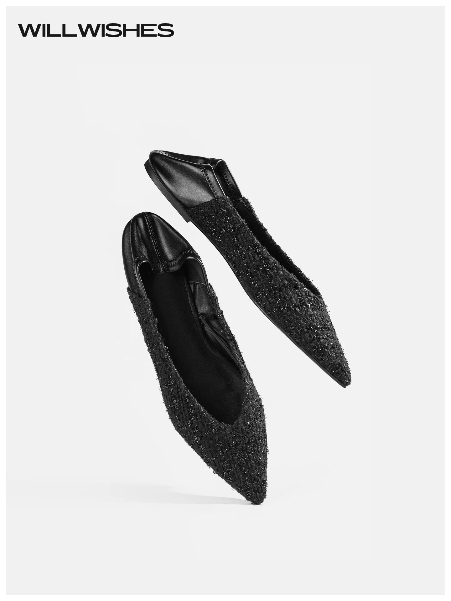 WILLWISHES Wang Ding Small Fragrance Braided Ballet Flat Shoes