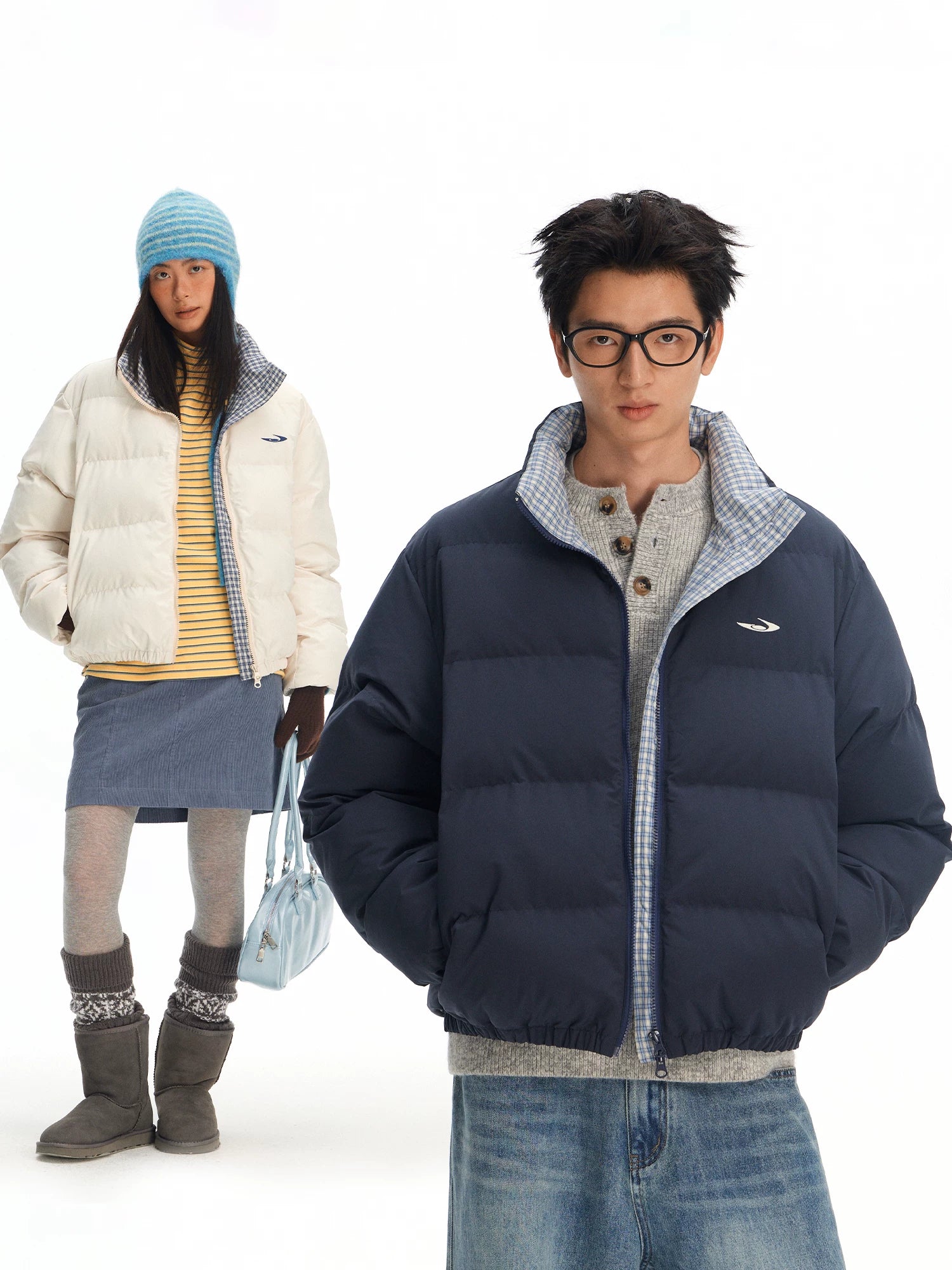 Mr. Jiangnan NewJNXS Christmas Plaid Patchwork Padded Jacket