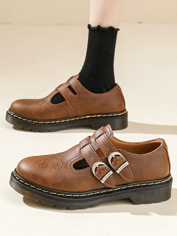 Ram Era Polka Dot Mary Jane Flat Shoes