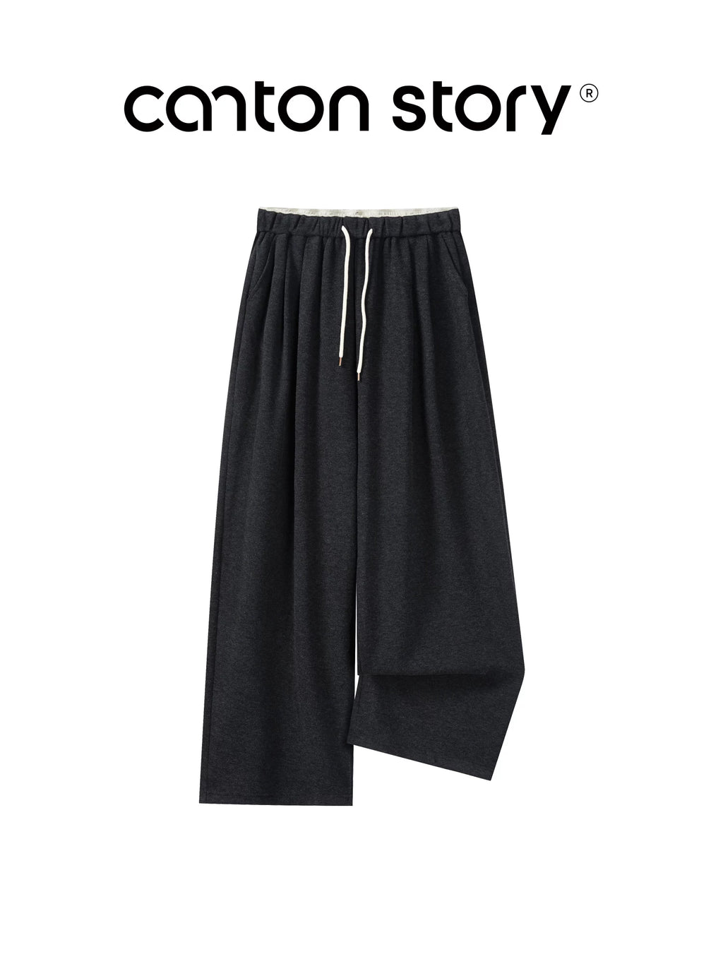 cantonstory Solid Color Drape Sweatpants