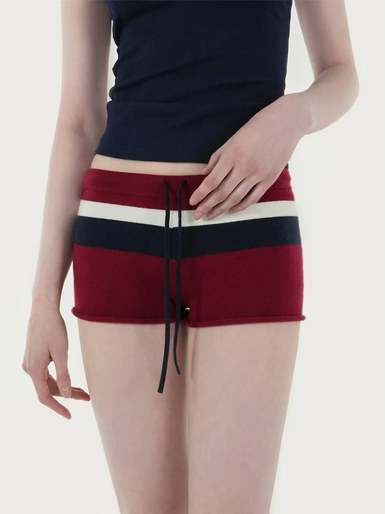 Jim Kennet Vintage Contrast Wide Stripe Knitted Shorts