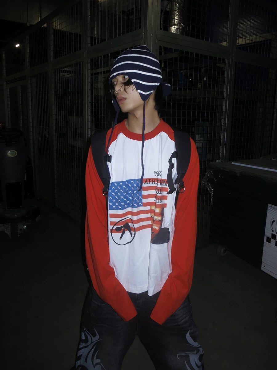 RAINMAKE APHEX TWIN Spoof Raglan Long Sleeve