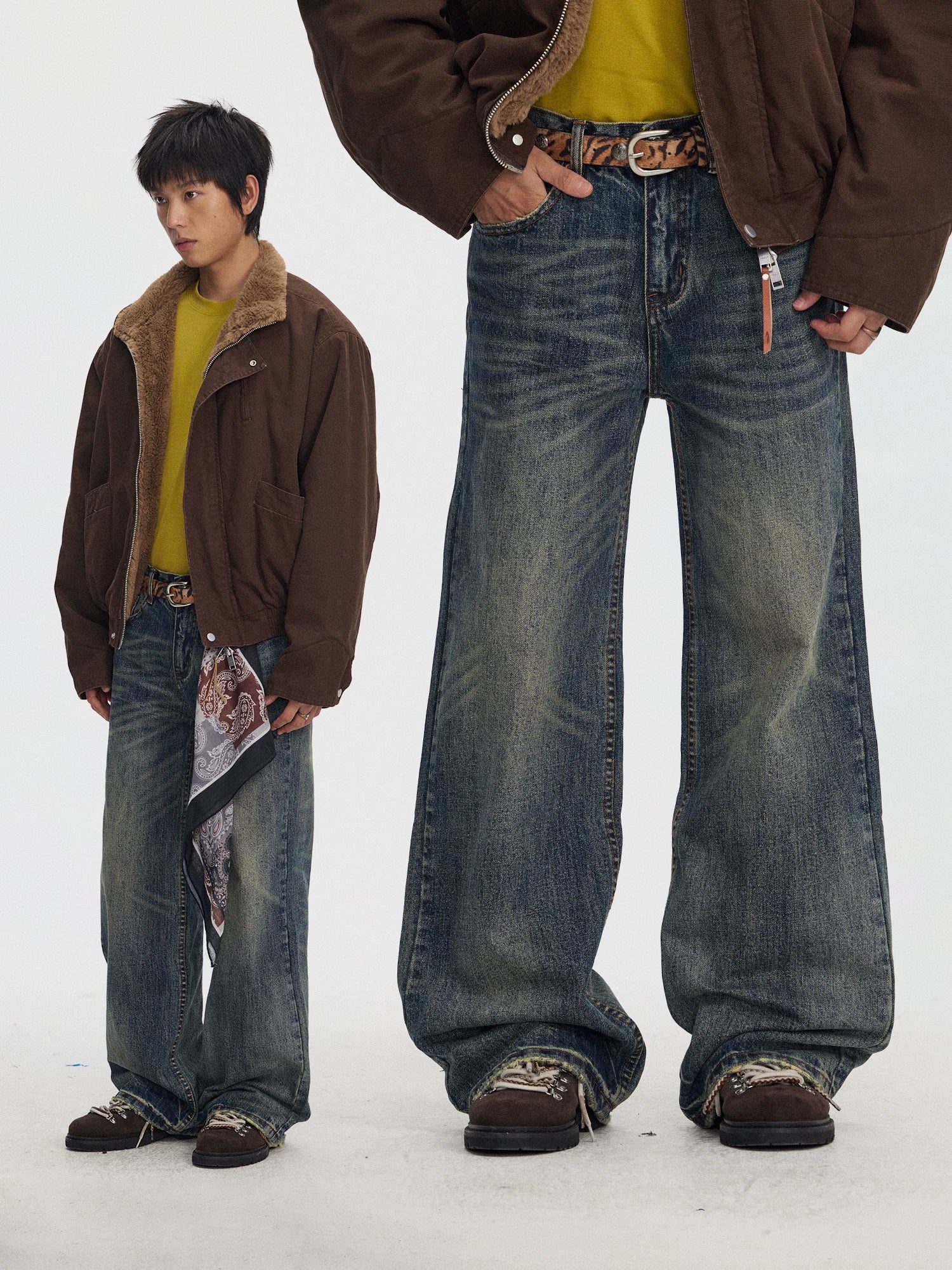 Mr. Jiangnan NewJNXS Heavyweight Distressed Straight Jeans