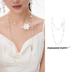 ParanoidP Flower Pearl Light Luxury High Sense Stacking Necklace