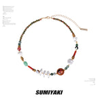 SUMIYAKI Vacation Wind Ocean Agate Beaded Necklace