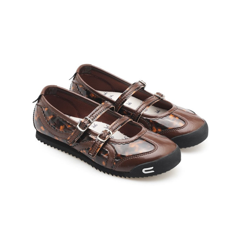 Cat & Sofa Mary Jane Black Hollow Flats