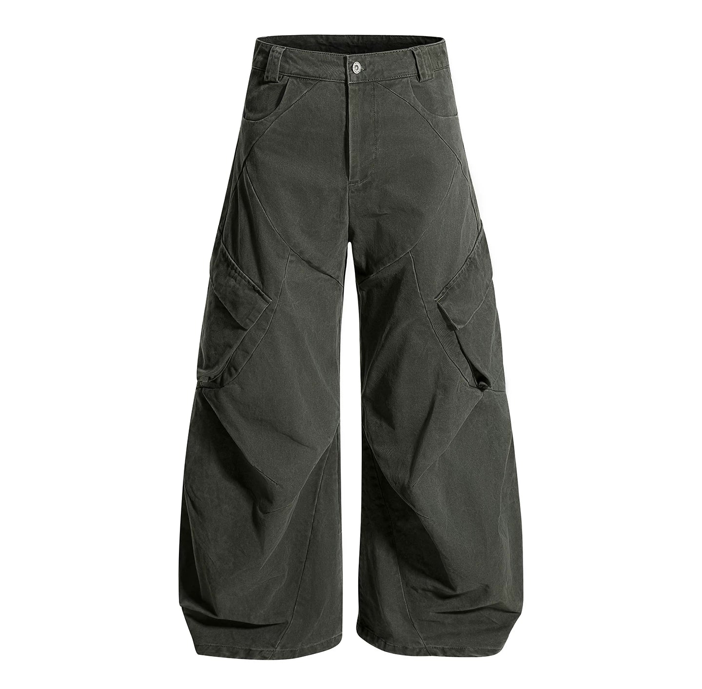 SIXMINU Large Pocket Washed Scimitar Overalls