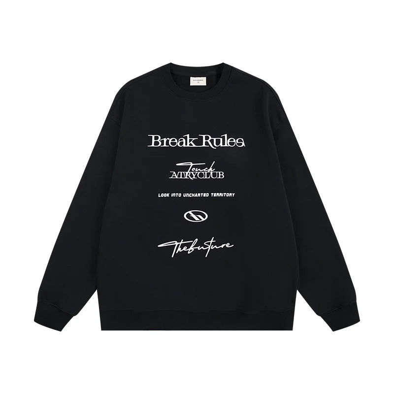 ATRY Tagline Chain Print Crew Neck Sweater