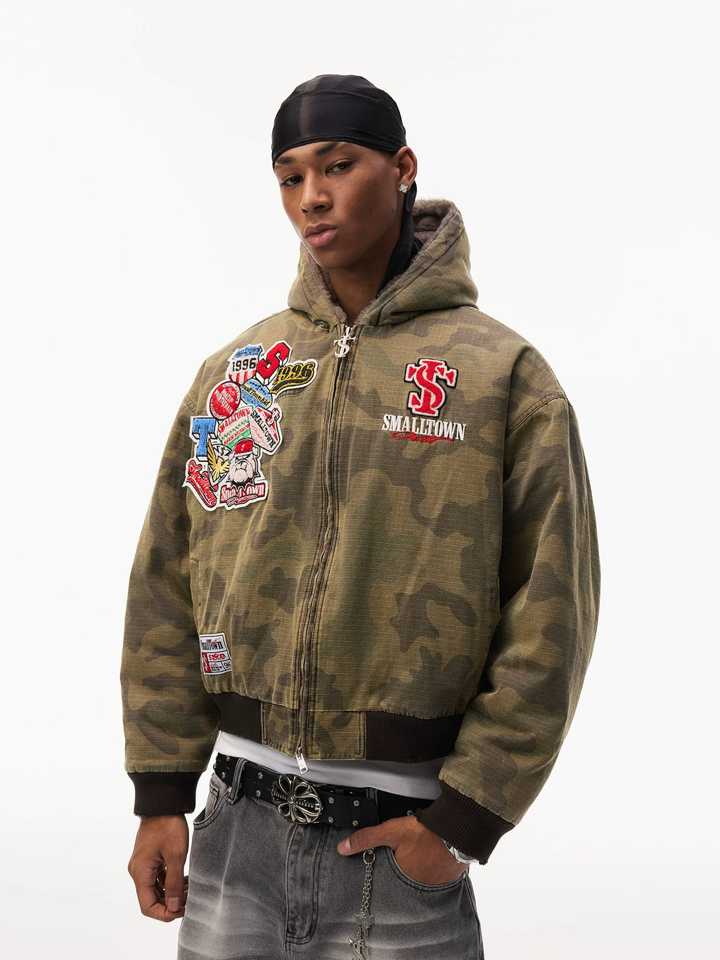 STK SmallTownKid Concealed Plush Hooded Mountain Jacket