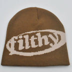 Filthy Woolen Knitted Beanie Hat