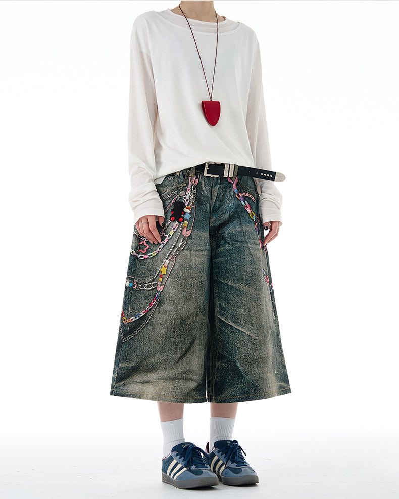 MADWITCH denim shorts