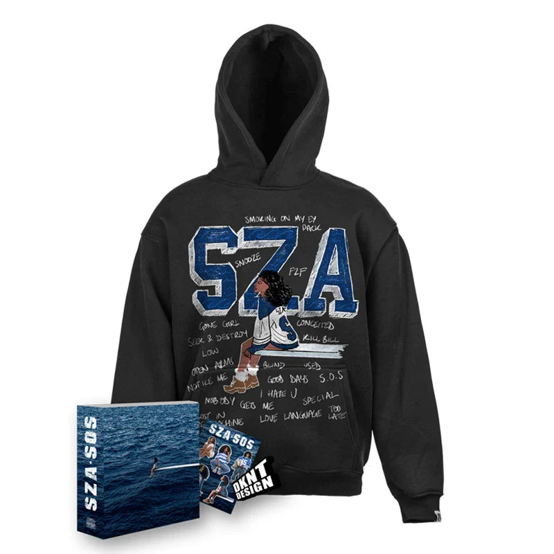 DKNT SZA SOS hand-painted graffiti Hoodie