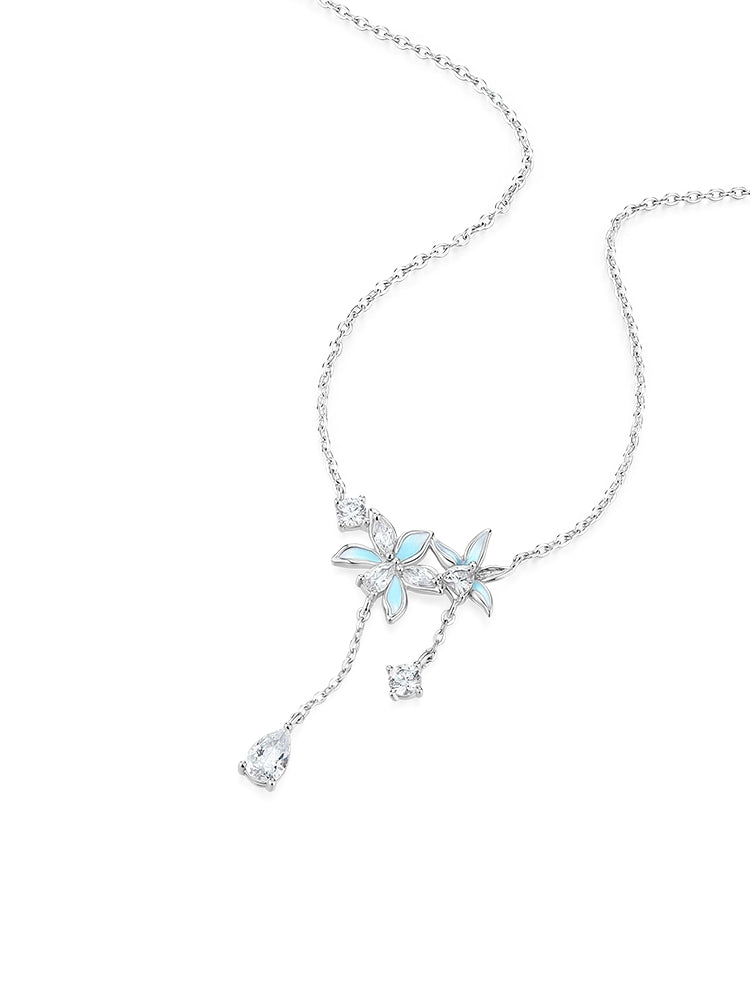 Catiro Aurora Orchid 925 Silver Luminous Clavicle Necklace