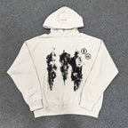 Oversize Washed Distressed Retro Hoodie