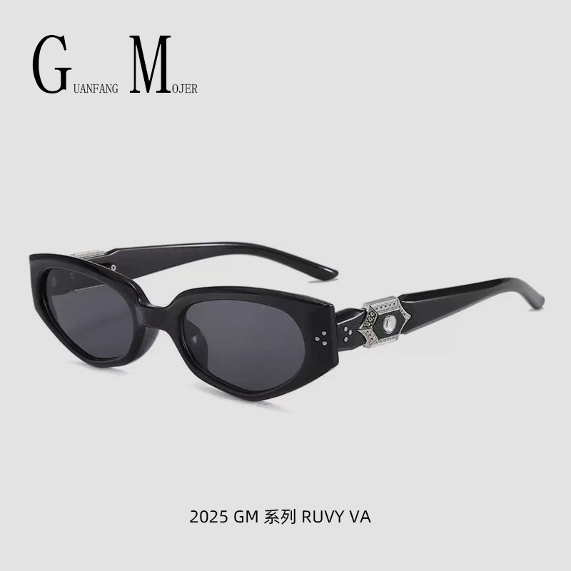 Retro GM Cat Eye Sunglasses Fashion Diamond UV Style