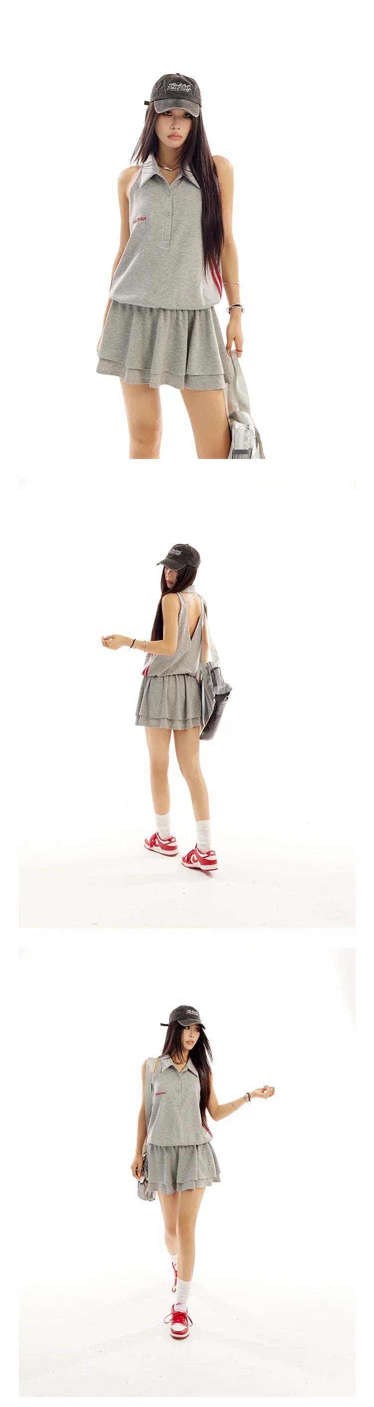 Zero Polo Neck Halter Dress